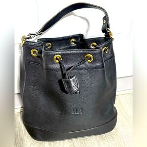 Rizman Ruzaini RR Sophisticated Black  Hobo Bag with Drawstring Closure